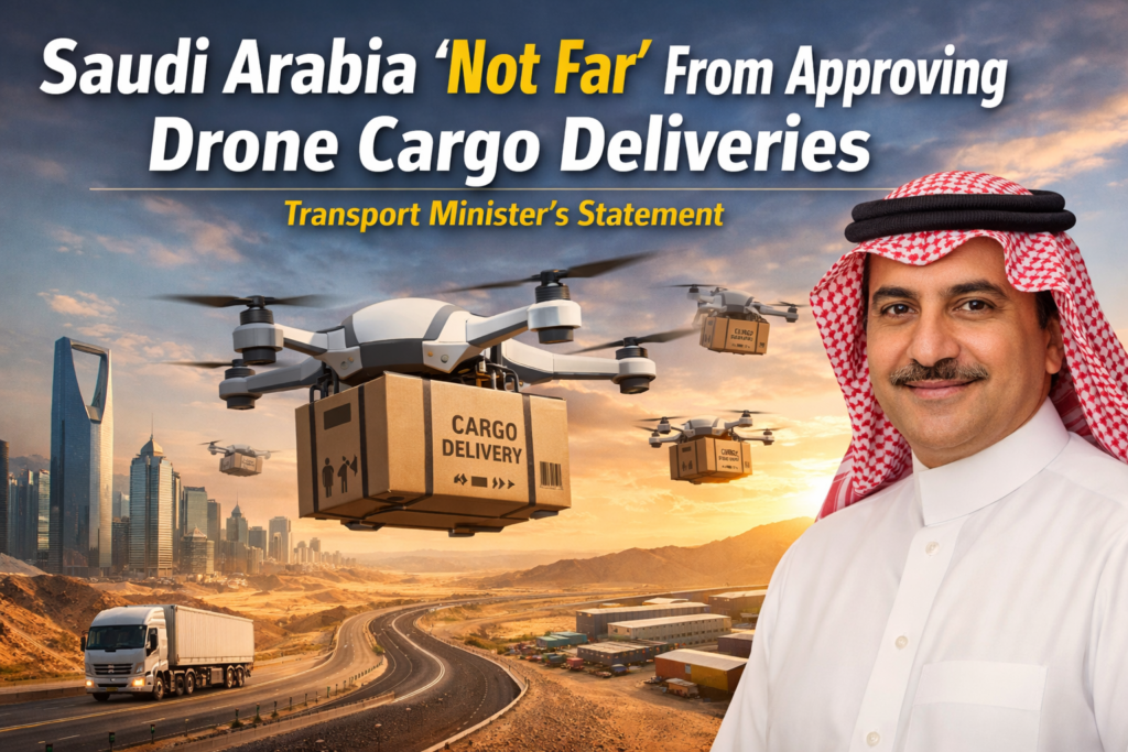 Saudi Arabia ‘Not Far’ From Approving Drone Cargo Deliveries: Transport Minister